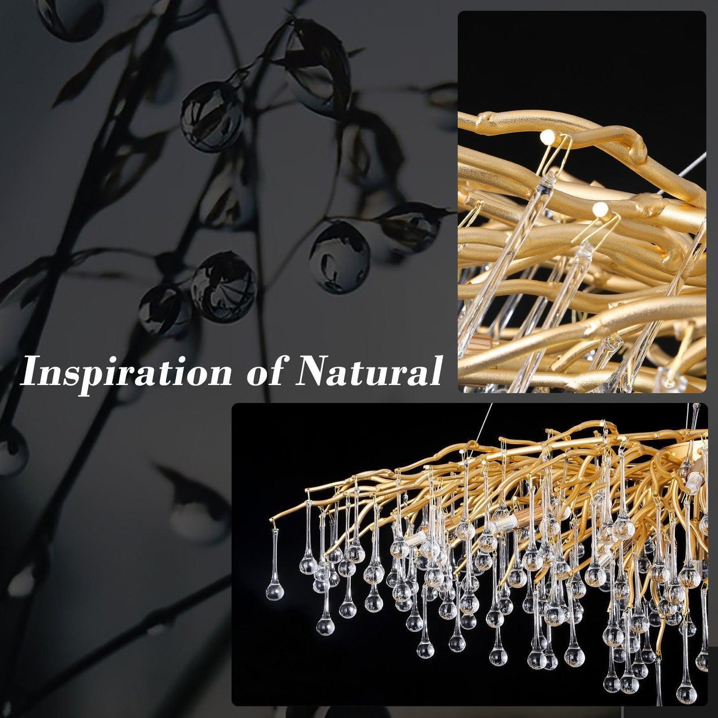 Dorris Crystal Branch Chandelier 45"