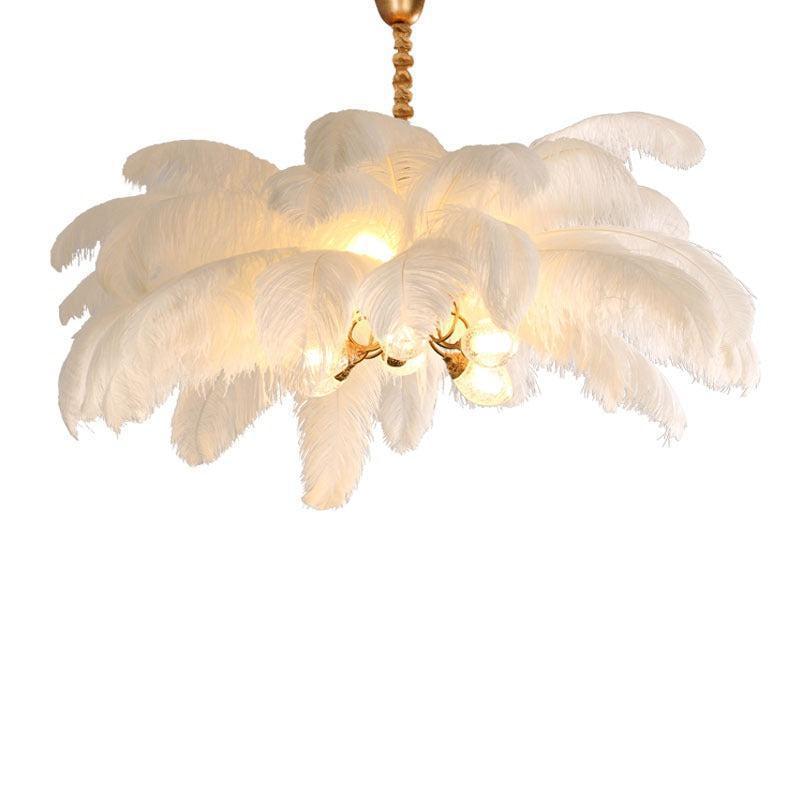 Palm Tree Elva Feather Chandelier