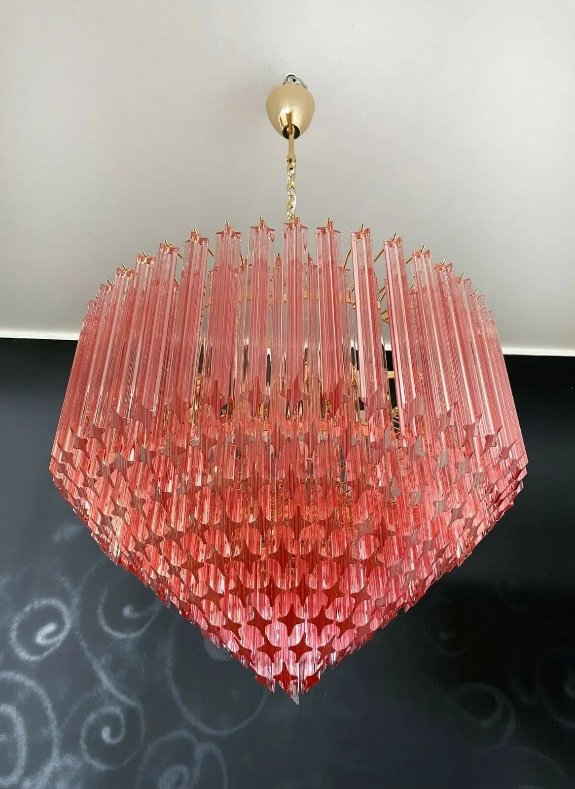 Murano Chandelier – 265 prisms – Pink