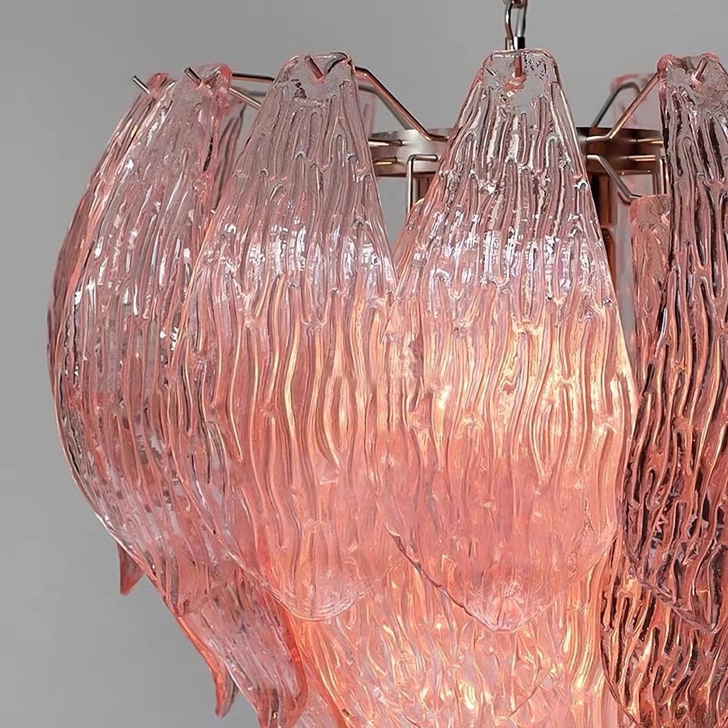 Murano Flower Bud Glass Chandelier