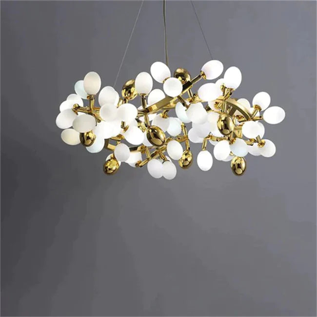 Modern Round Grape Branch Chandelier