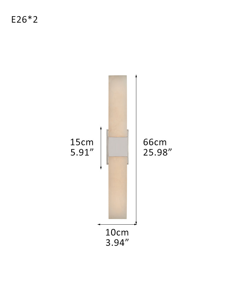 8 Lights Elegance Linear Convet Alabaster Chandelier