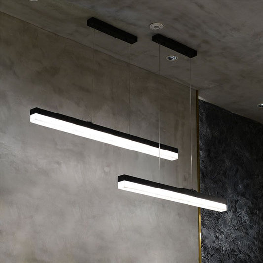 Alabaster Simple Kitchen Island Linear Chandelier