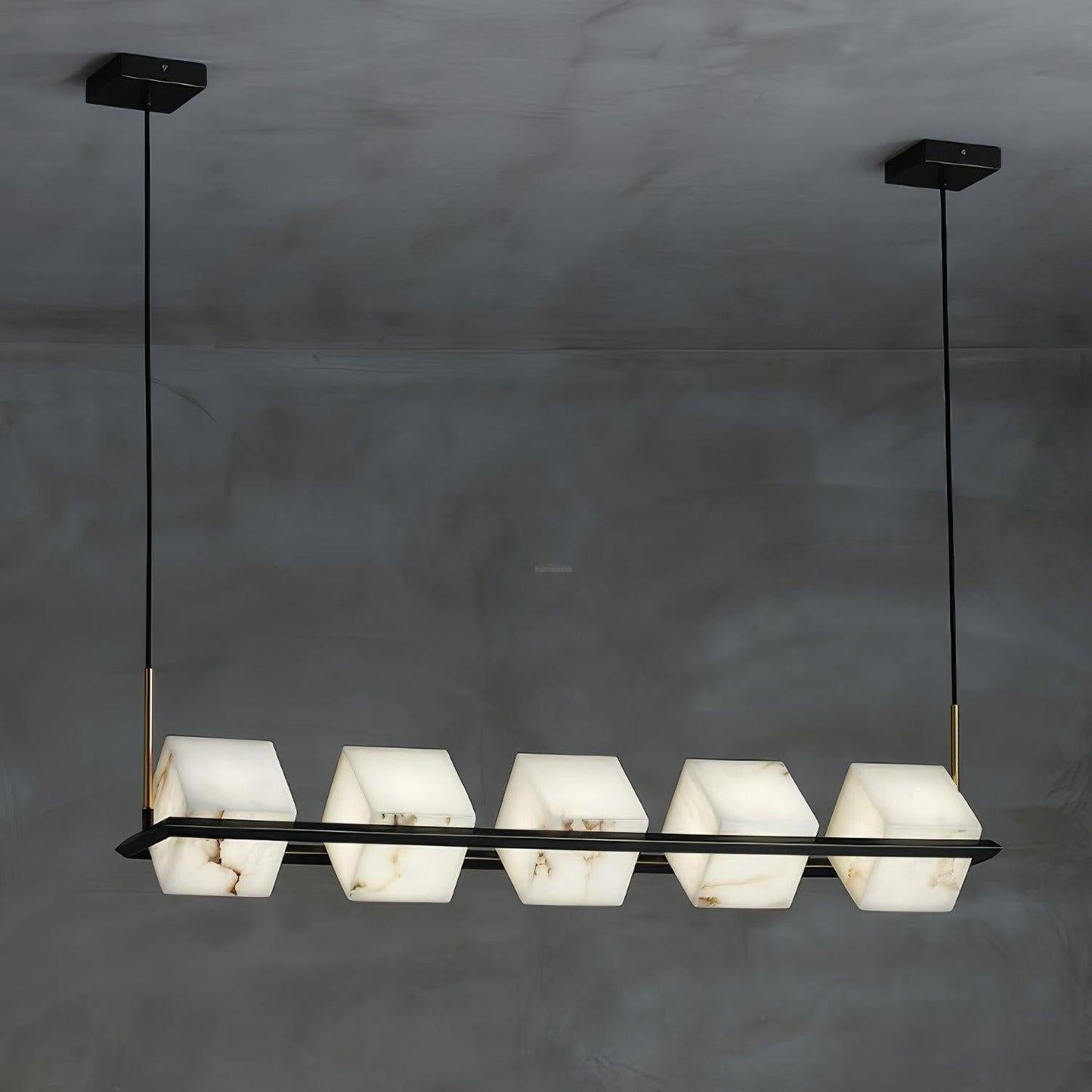 Alabaster Square Box Chandelier with 4/5/6/8/9 heads