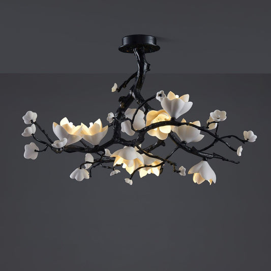 Black Branch Copper Tree Chandelier