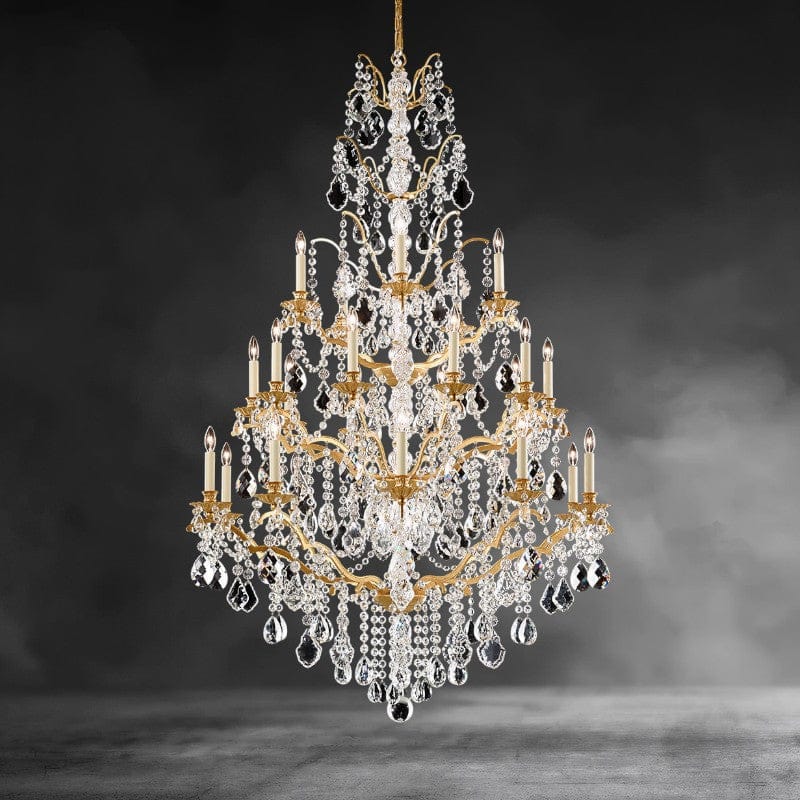 Bordeaux Crystal Chandelier 40"