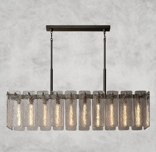 Calamette Glass Rectangular Chandelier 60", 72"