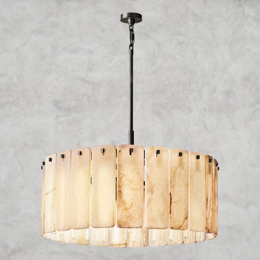 Calamette Onyx Round Alabaster Chandelier 36", 48", 60"