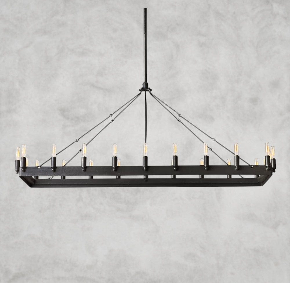 Camino Rectangular Outdoor Chandelier 41", 54"