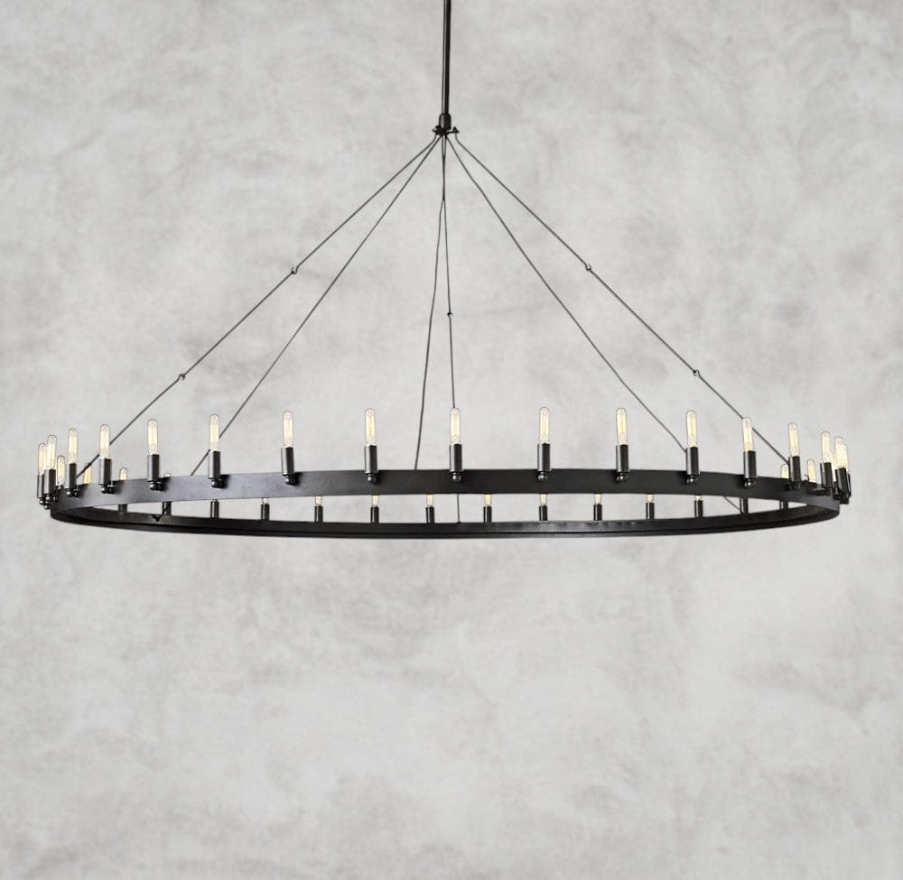 Camino Round Outdoor Chandelier 26", 38", 50", 63", 73"