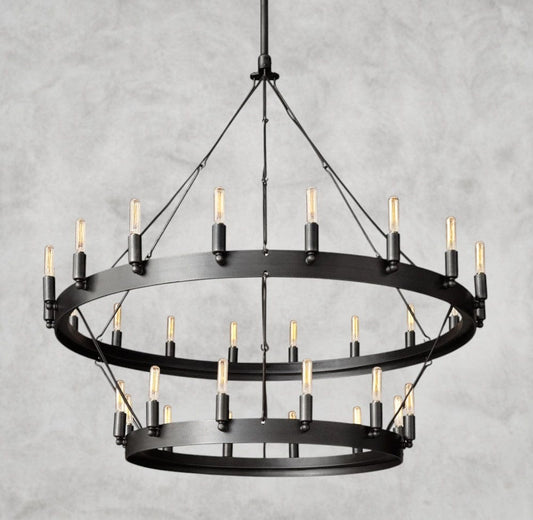 Camino Vintage Filament Two-Tier Chandelier 38", 50", 63", 71"