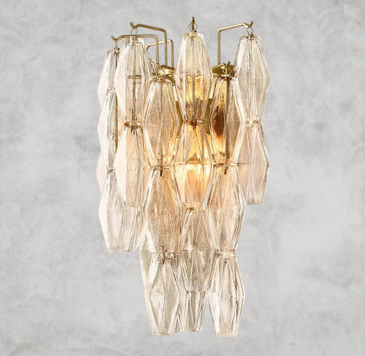 CHIARA CLEAR/ SMOKE GLASS SCONCE 19"
