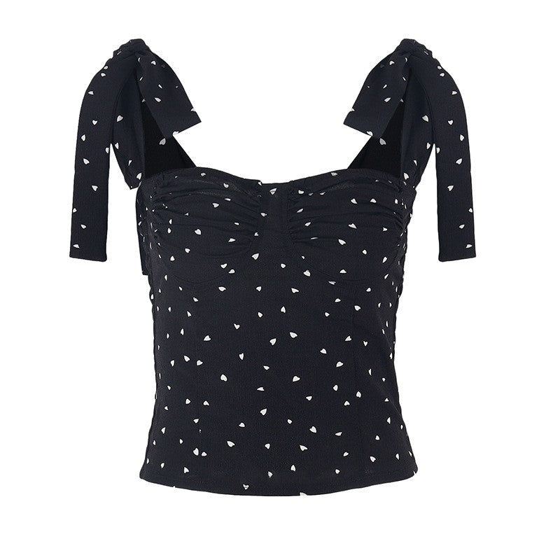 Demi Dot Lace-Up Cami
