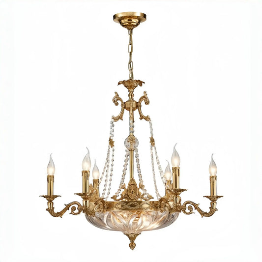 European Style Luxury Crystal Pendant Candle Chandelier for Living Room/Foyer/Entrys/Hallwayr