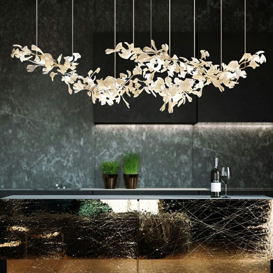 Extra Large Ceramic White Flower Chandelier in Artistic Branch Style for Spacious Living and Dining Room