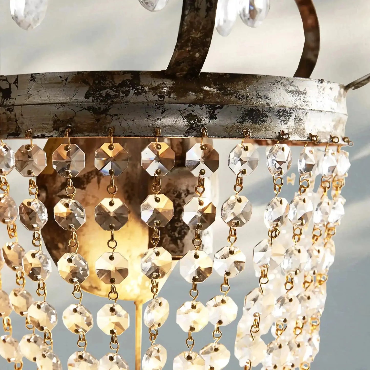 Fotini Iron Wall Sconce in Silver Clay