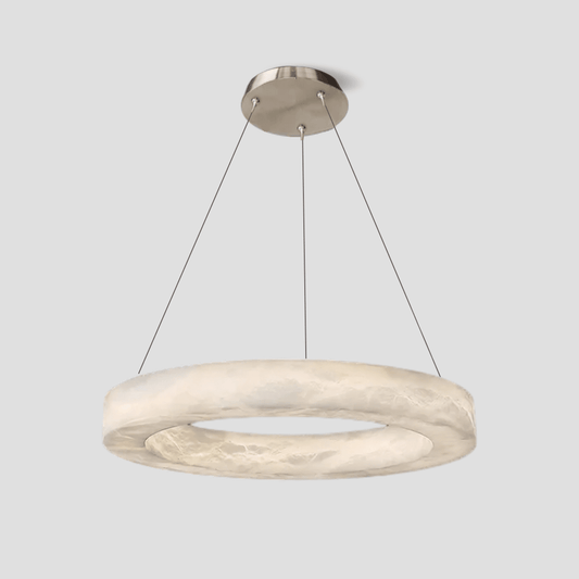Glacera Alabaster Round Chandelier 19'' 27'' 36'' 60''D