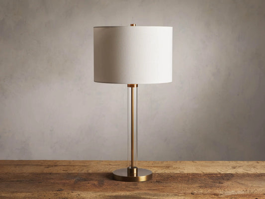 Glass Column Table Lamp