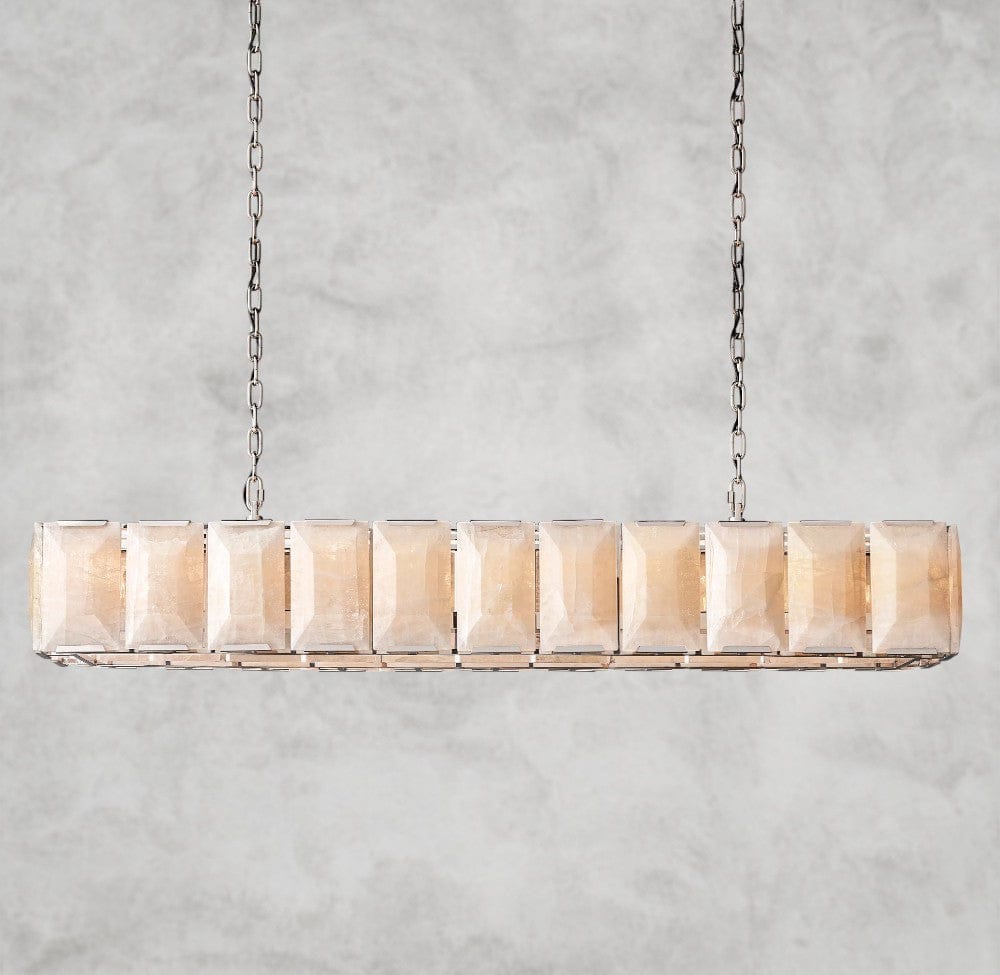 Harloow Calcite Rectangular Chandelier 42", 54", 62", 74"