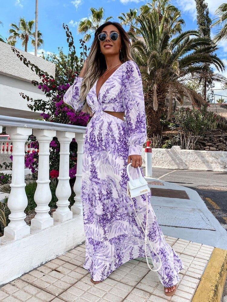 Kaelith Botanical Maxi Gown