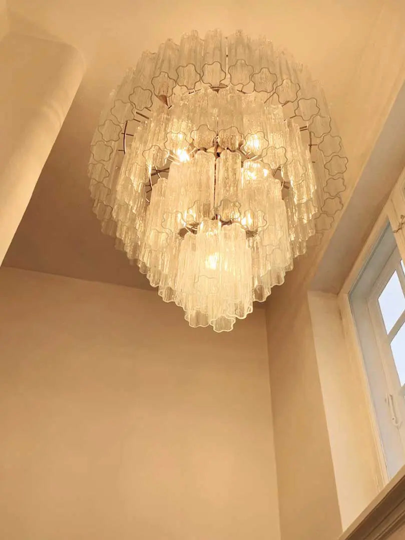Muraano Transparent Chandelier 78 tubes