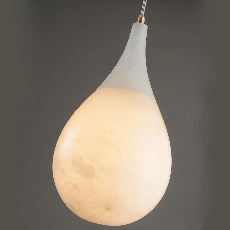 Larry Alabaster Rain Modern Pendant Light