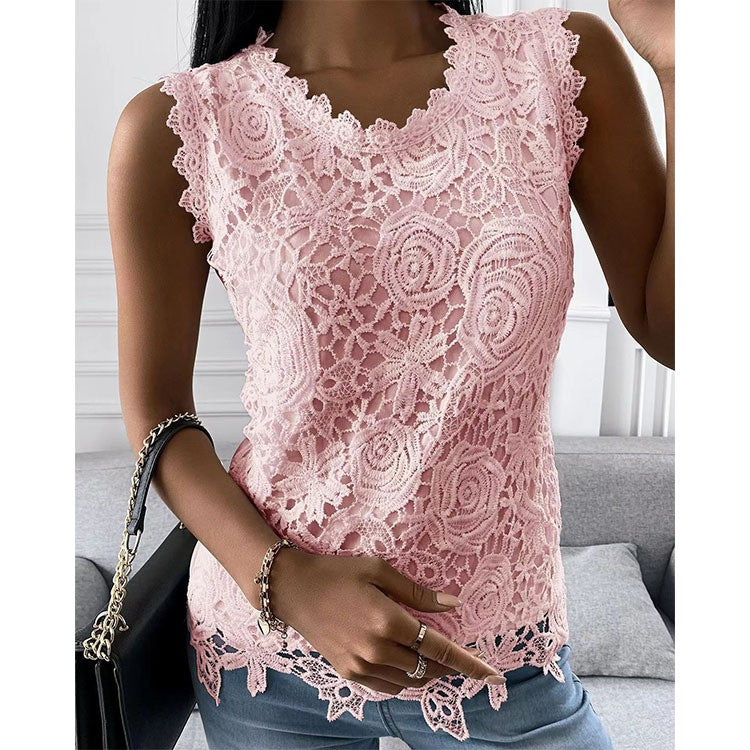 Liora Lace Floral Vest