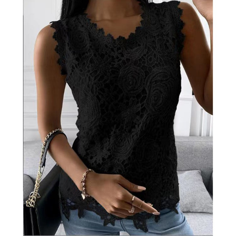 Liora Lace Floral Vest