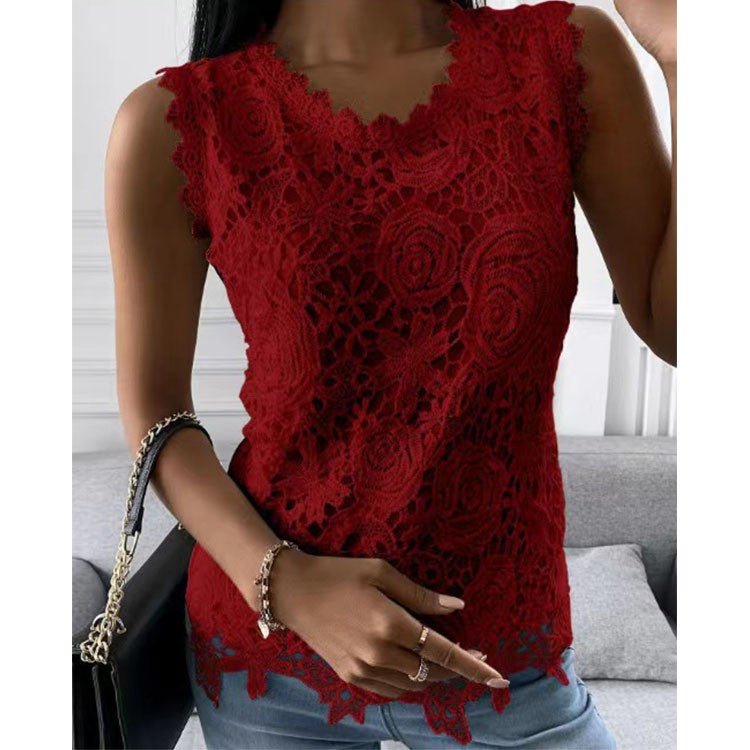 Liora Lace Floral Vest