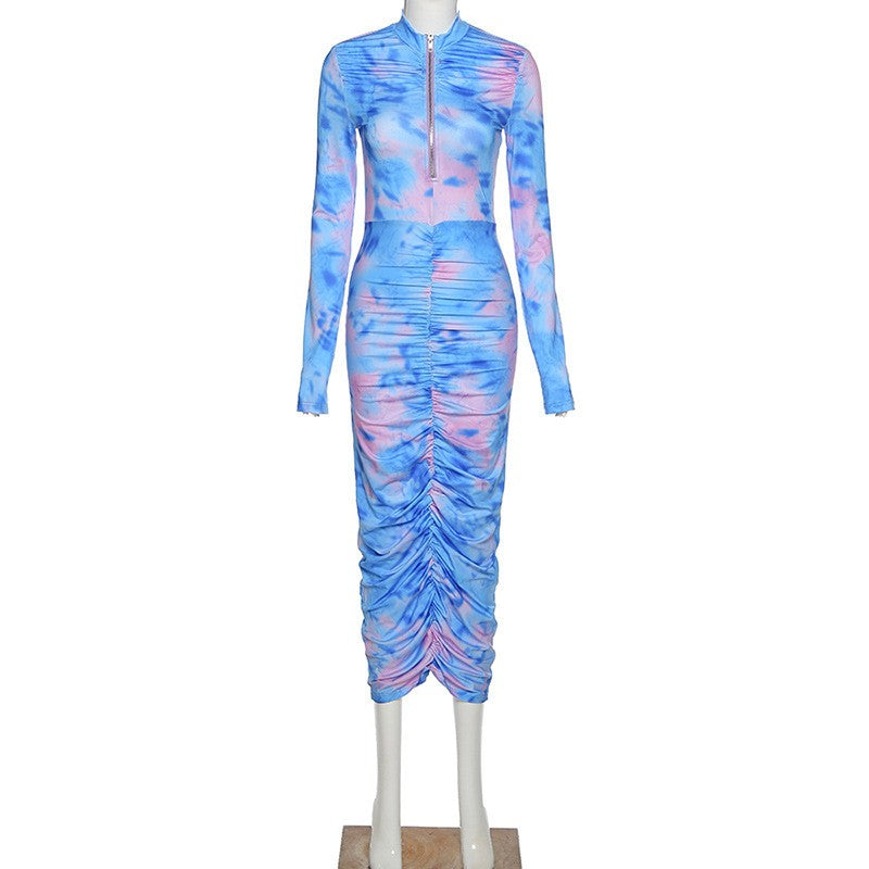 Lyxen Zip Column Gown