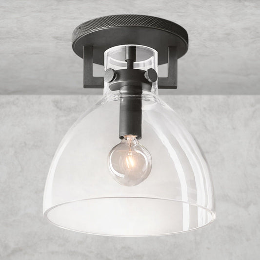 Machinist Glass Cloche Flushmount