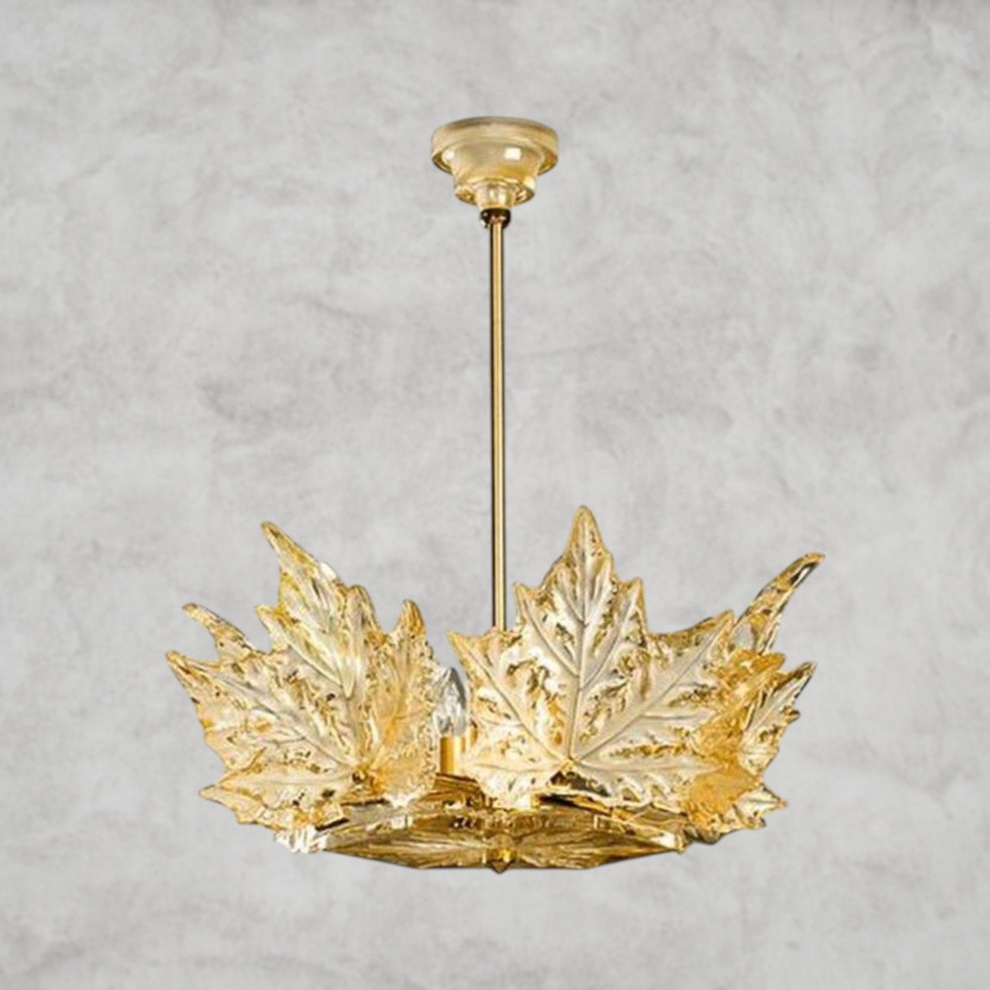 Mapple Leaf Crystal Single Layer Chandelier