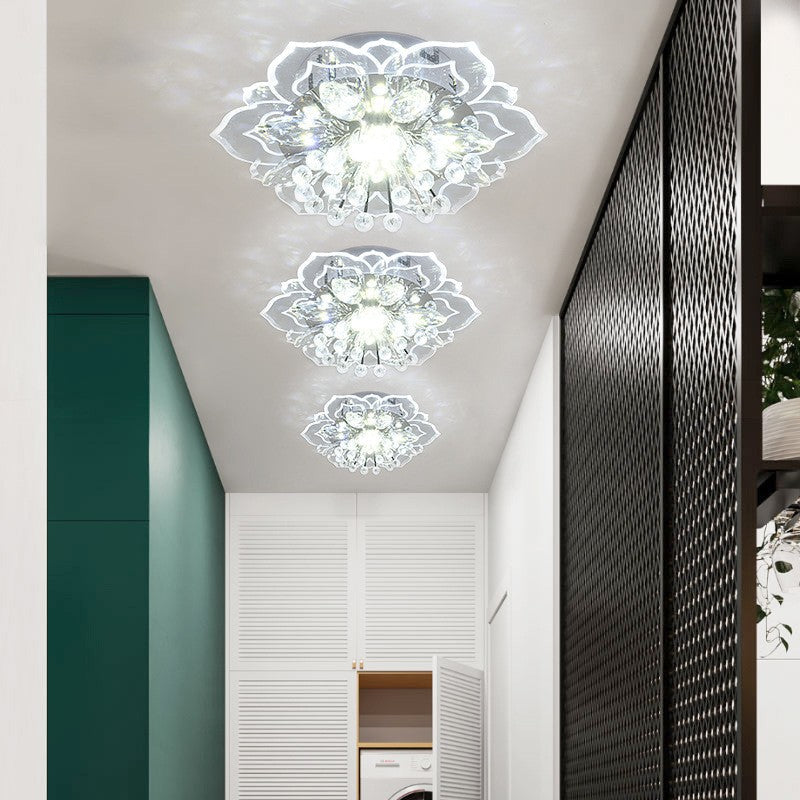 Modern Crystal Flower Ceiling Lamp