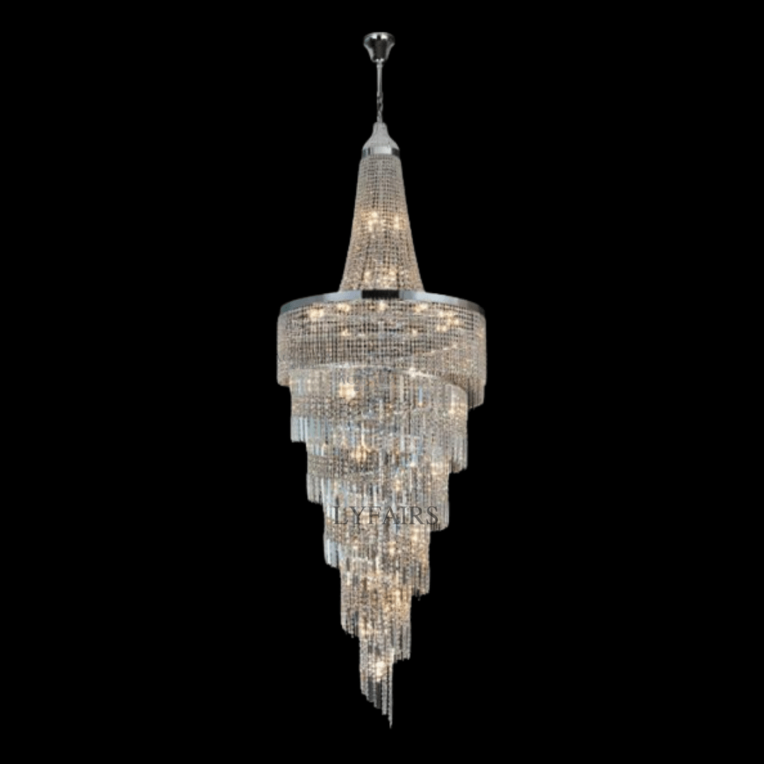 Modern Crystal Tassel Chandelier for Foyer/Staircase