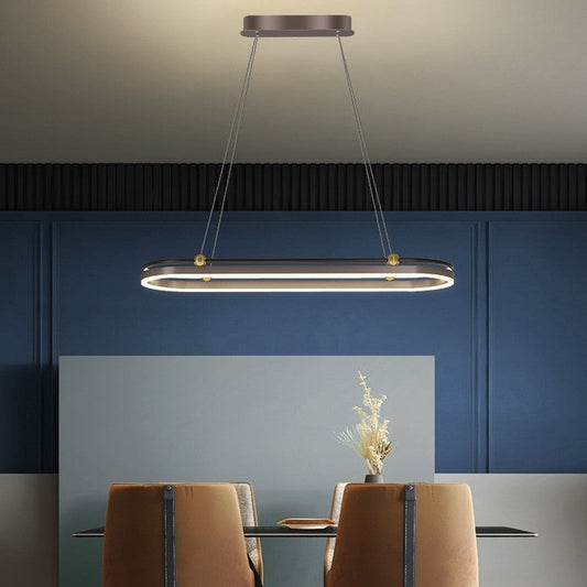 Modern Linear Aluminum LED Fish-Shape Chandelier
