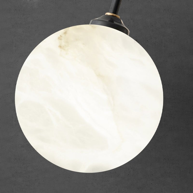Nordic Postmodern Alabaster Arc Chandelier