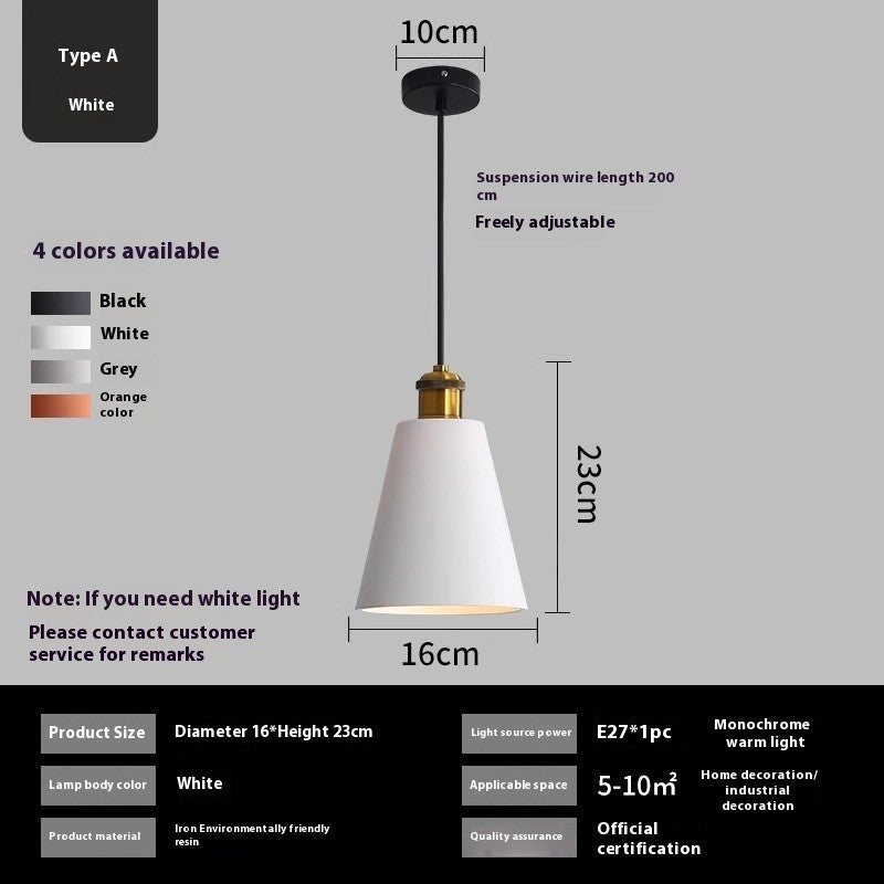 Nordic Simple Iron Pendant Light