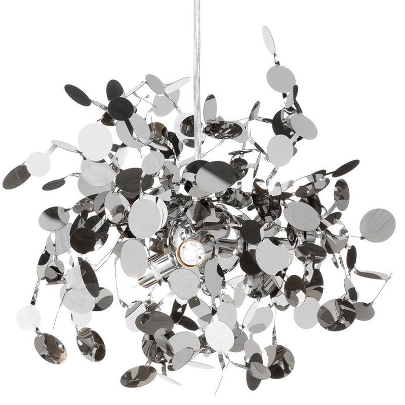Nordic Stainless Steel Tree-Leaf LED Pendant Light