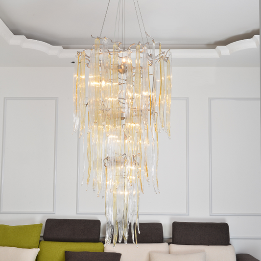 Luxury Crystal Branch Staircase Chandelier