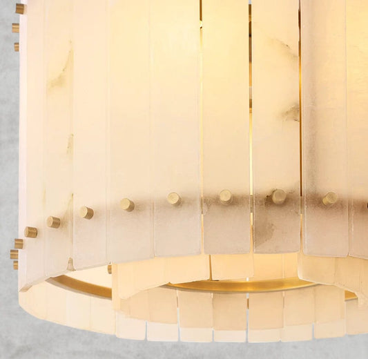 San Marco Alabaster Round Chandelier 22", 37", 48", 60"
