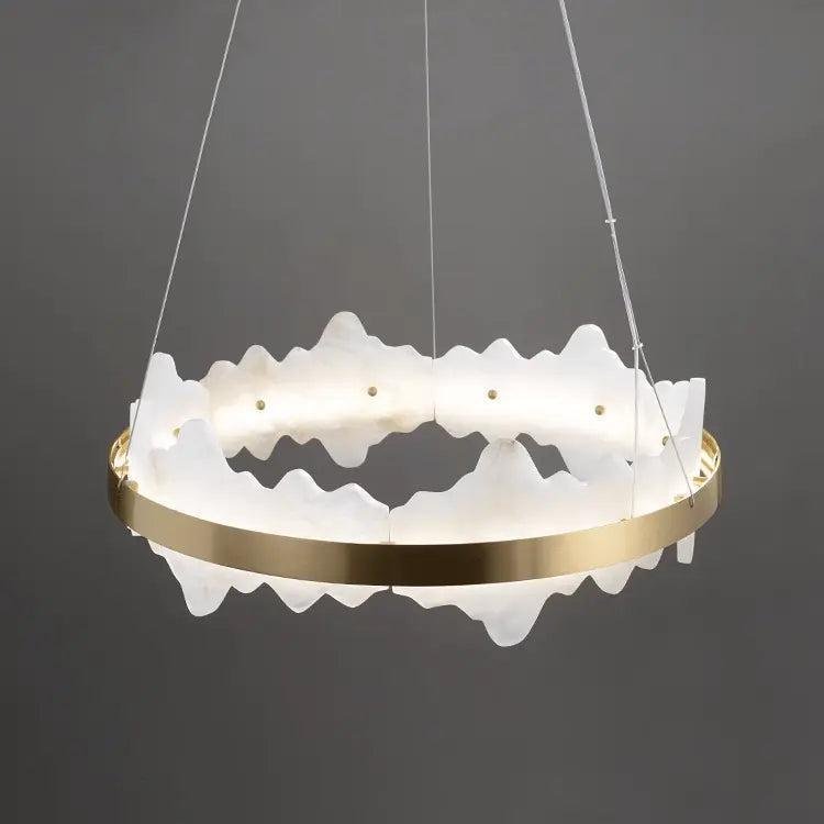 Spain Alabaster Brass Indoor Chandelier Lighting