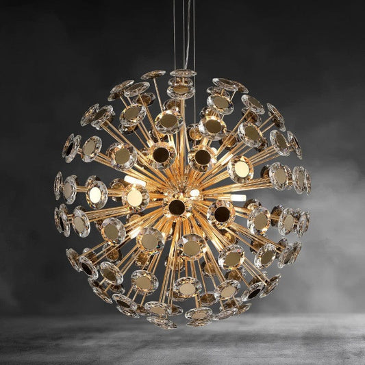 Spherical 18-Light Crystal Chandelier
