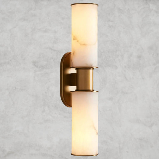 Harllin Double Sconce in Alabaster — Timeless Glow for Modern & Classic Interiors