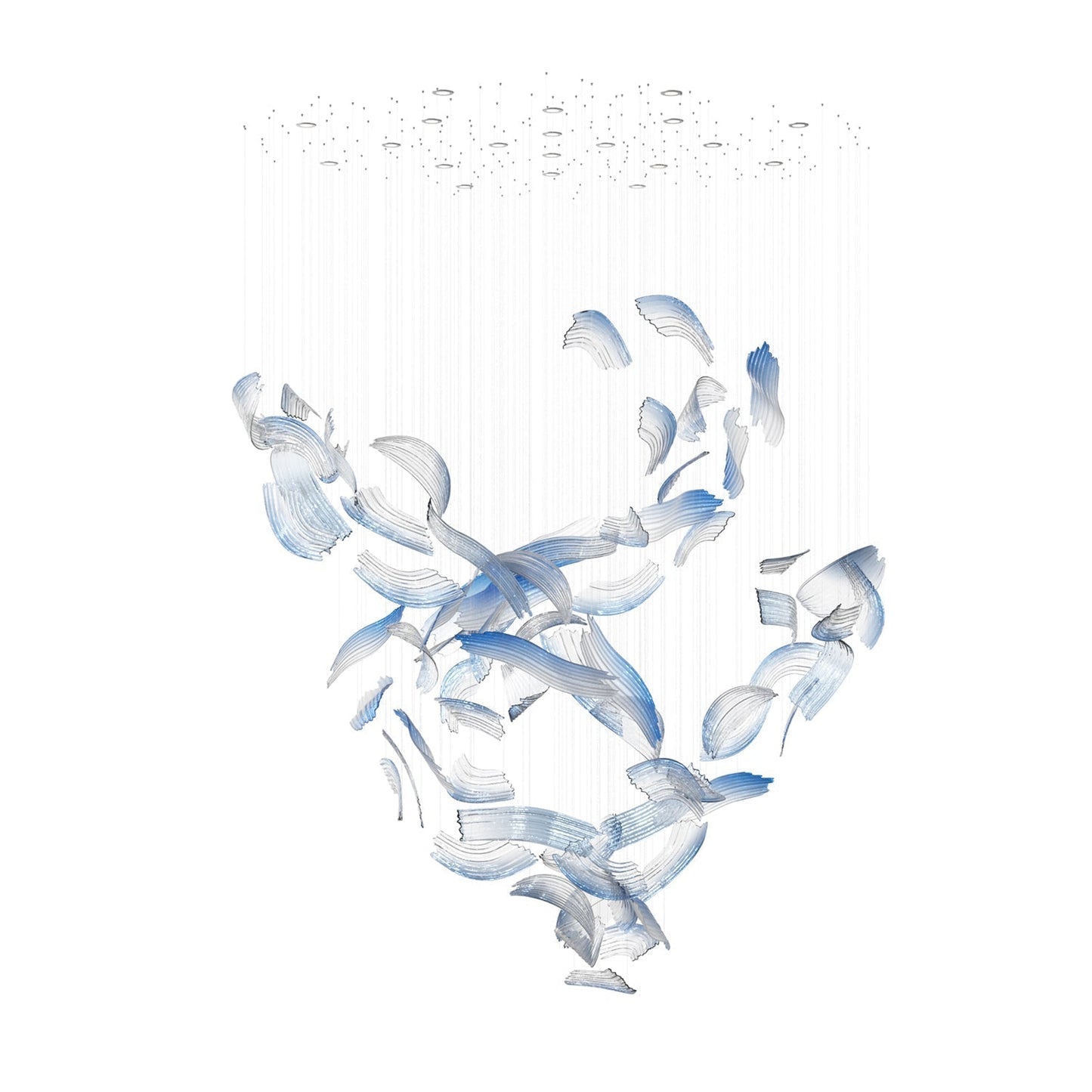 Brush Art Glass Chandelier