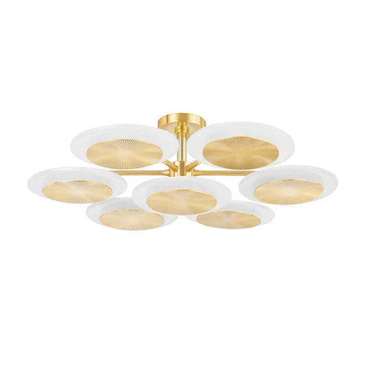 Ovoo Ice Glass Round Chandelier 37.75"