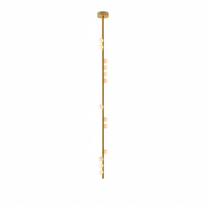 Brass Glass Drop Chandelier