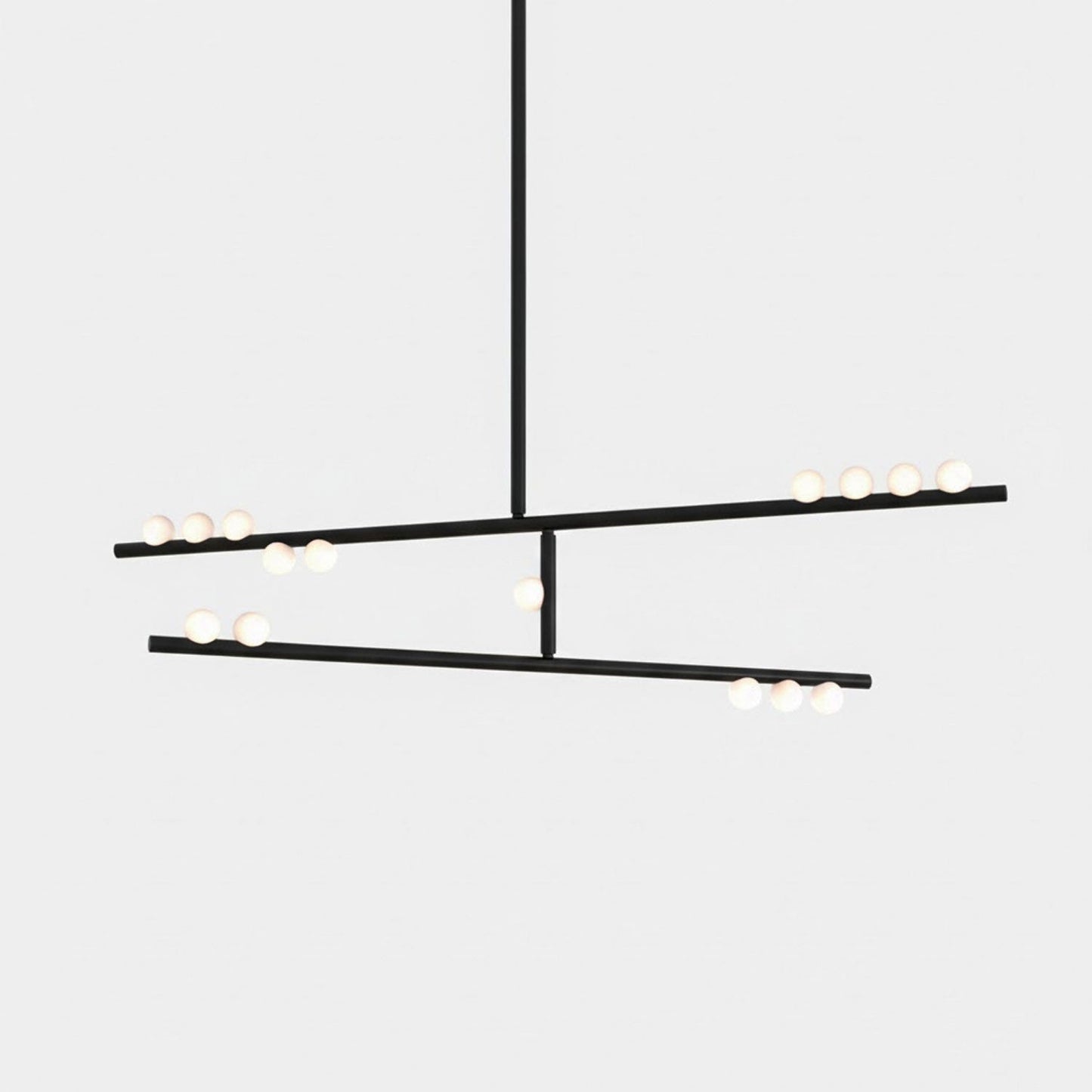 Brass Glass Drop Chandelier