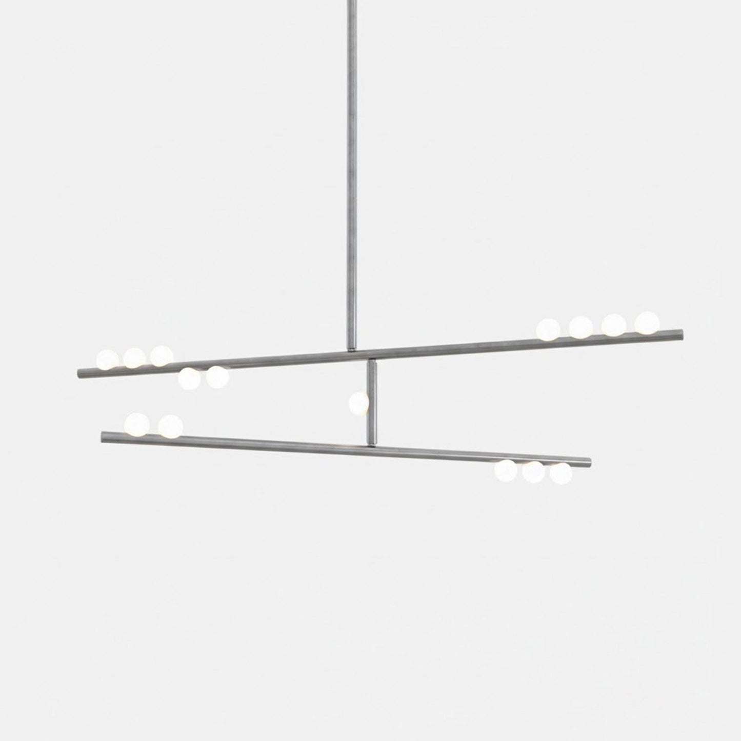 Brass Glass Drop Chandelier