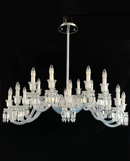 16 Lights Ellipse Crystal Lighting Dining Room Chandelier