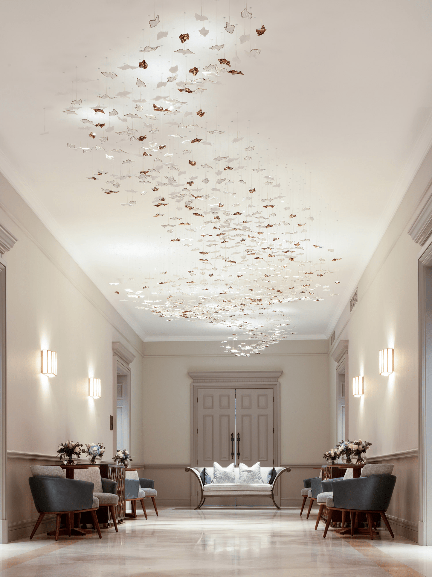 Leaf Twisted Sculptural Customize Chandelier